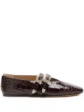 Le Monde Beryl Claudia leather ballet flats - Brown