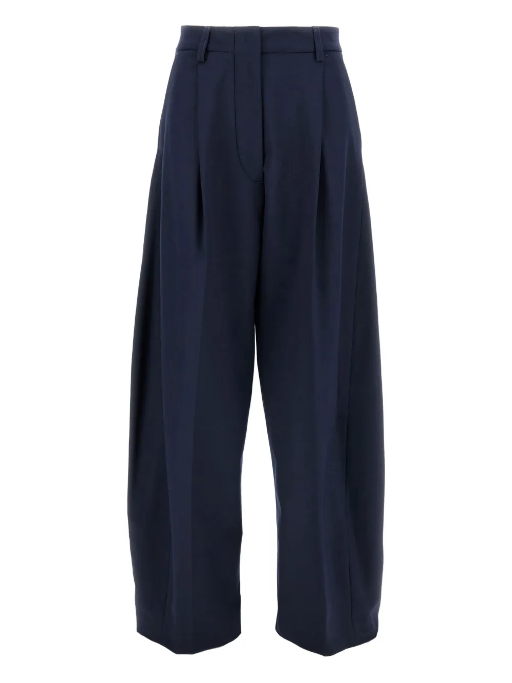 pleated side-pocket trousers