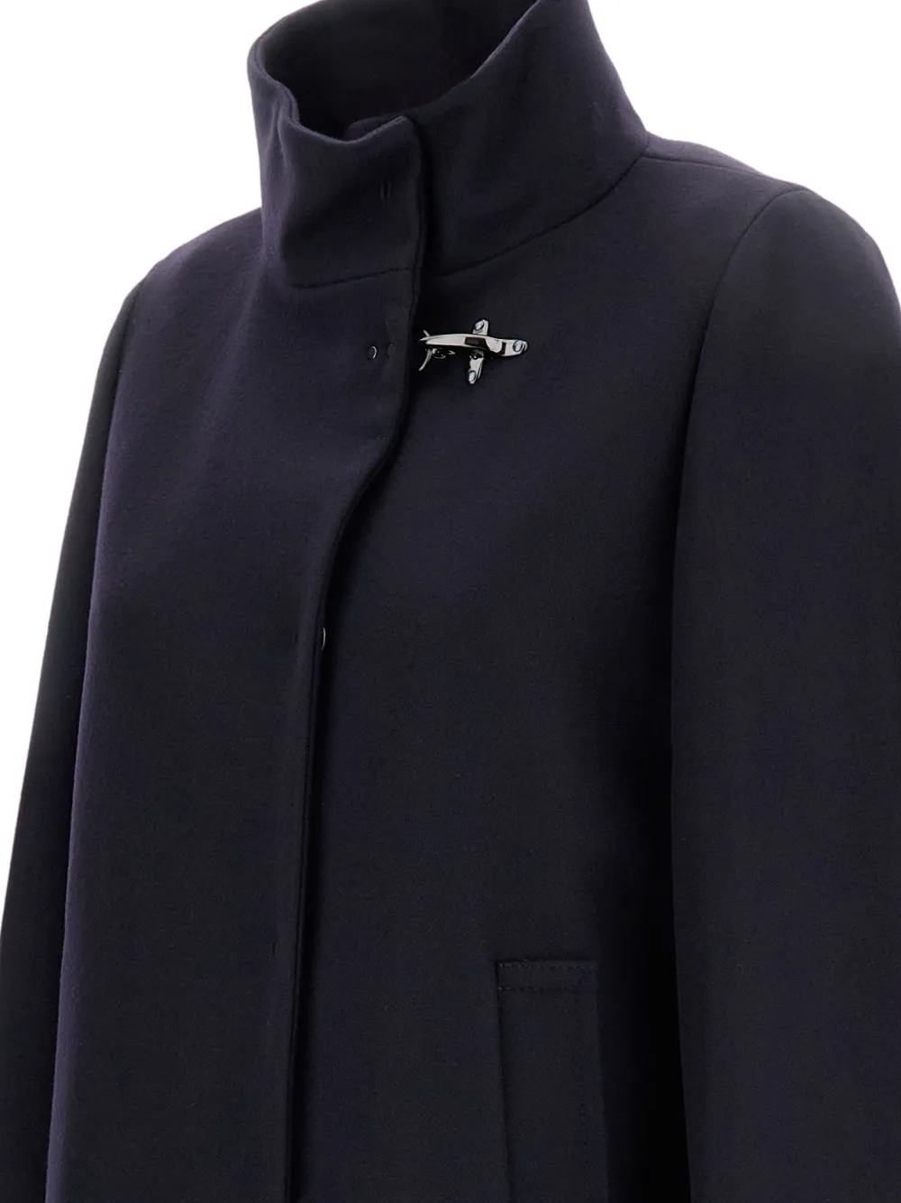 Fay Jack met hoge hals en gesp Blauw