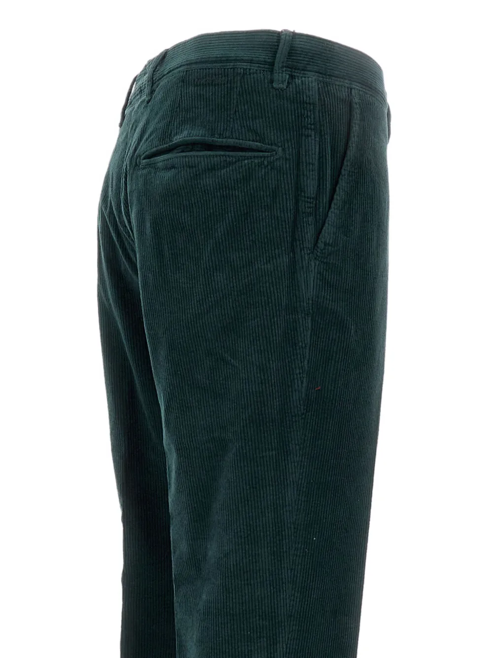 Incotex Tailored Fit Corduroy Trousers With Zip In Burgundy