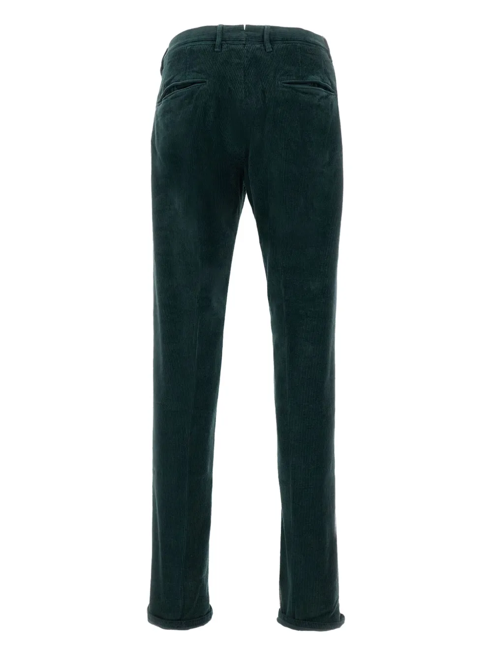 Incotex Ribfluwelen broek met rits - Groen