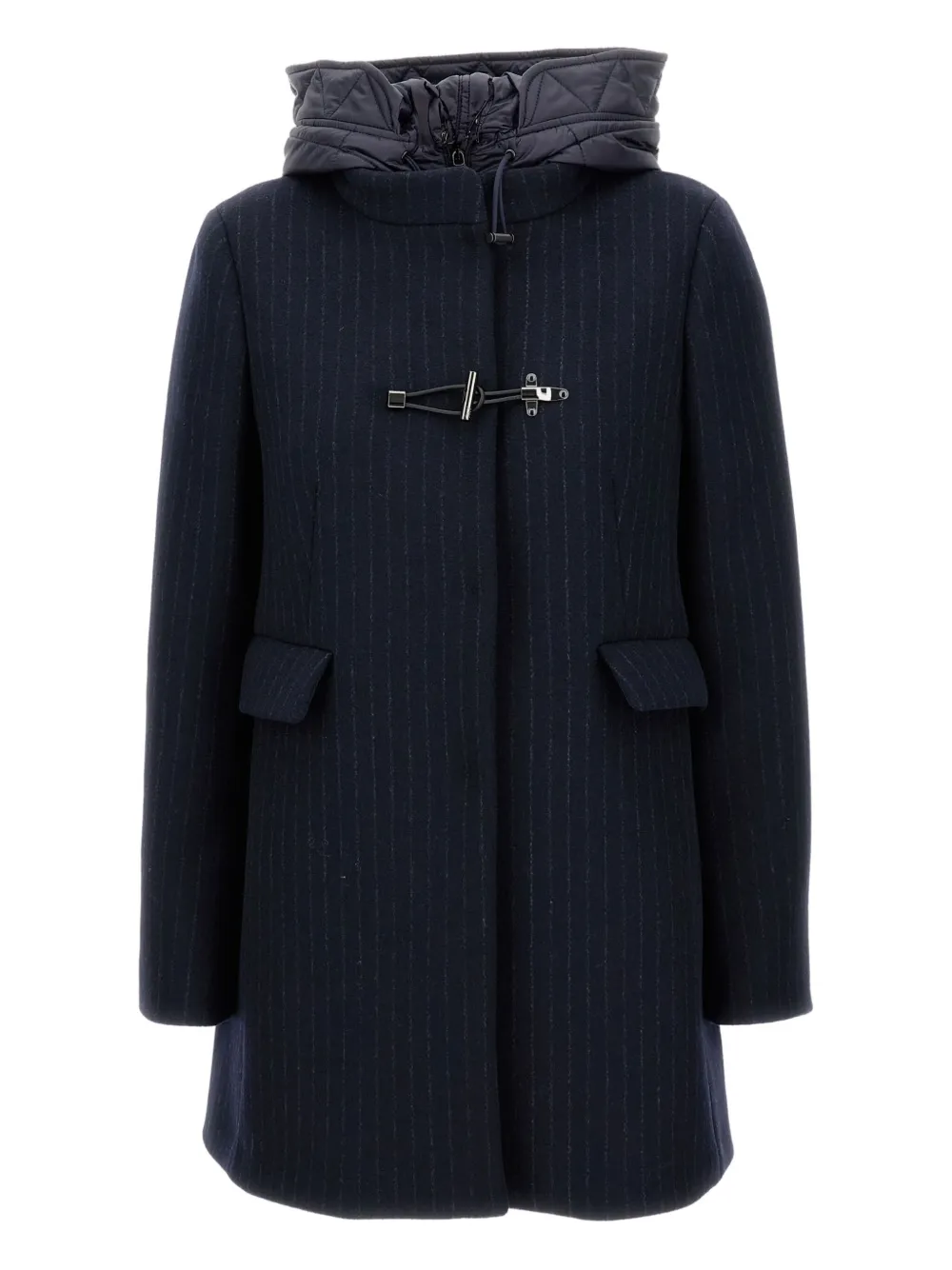 Fay pinstripe toggle coat - ブルー Fay pinstripe toggle coat - ブルー