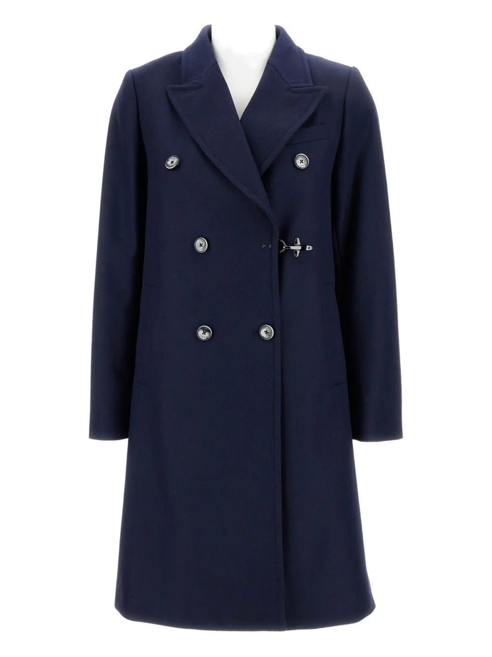 Fay double-breasted coat - Blu