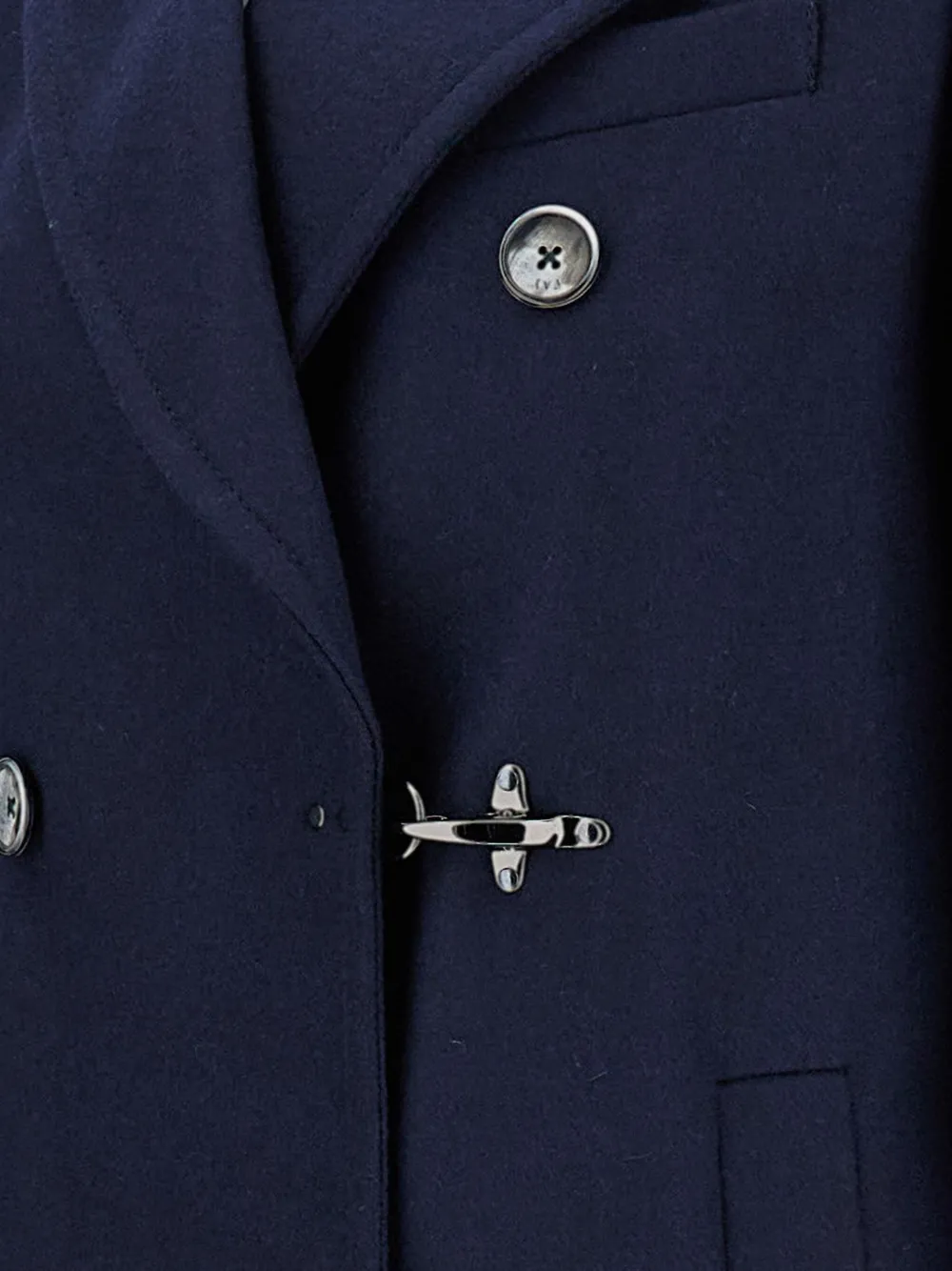 Fay Jas met dubbele rij knopen Blauw