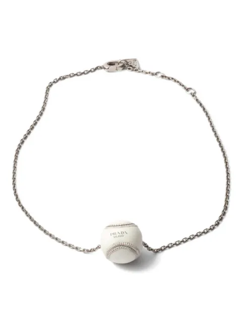 Prada baseball-pendant necklace