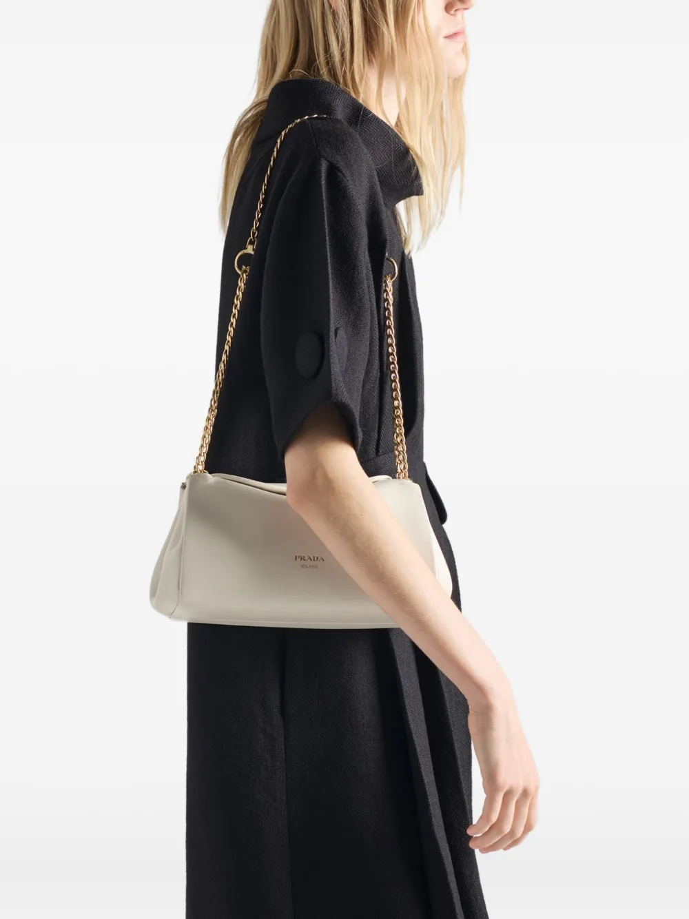 Prada Mini-jurk met korte mouwen Zwart