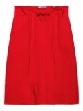 Prada bow-detail pleated midi straight skirt - Red