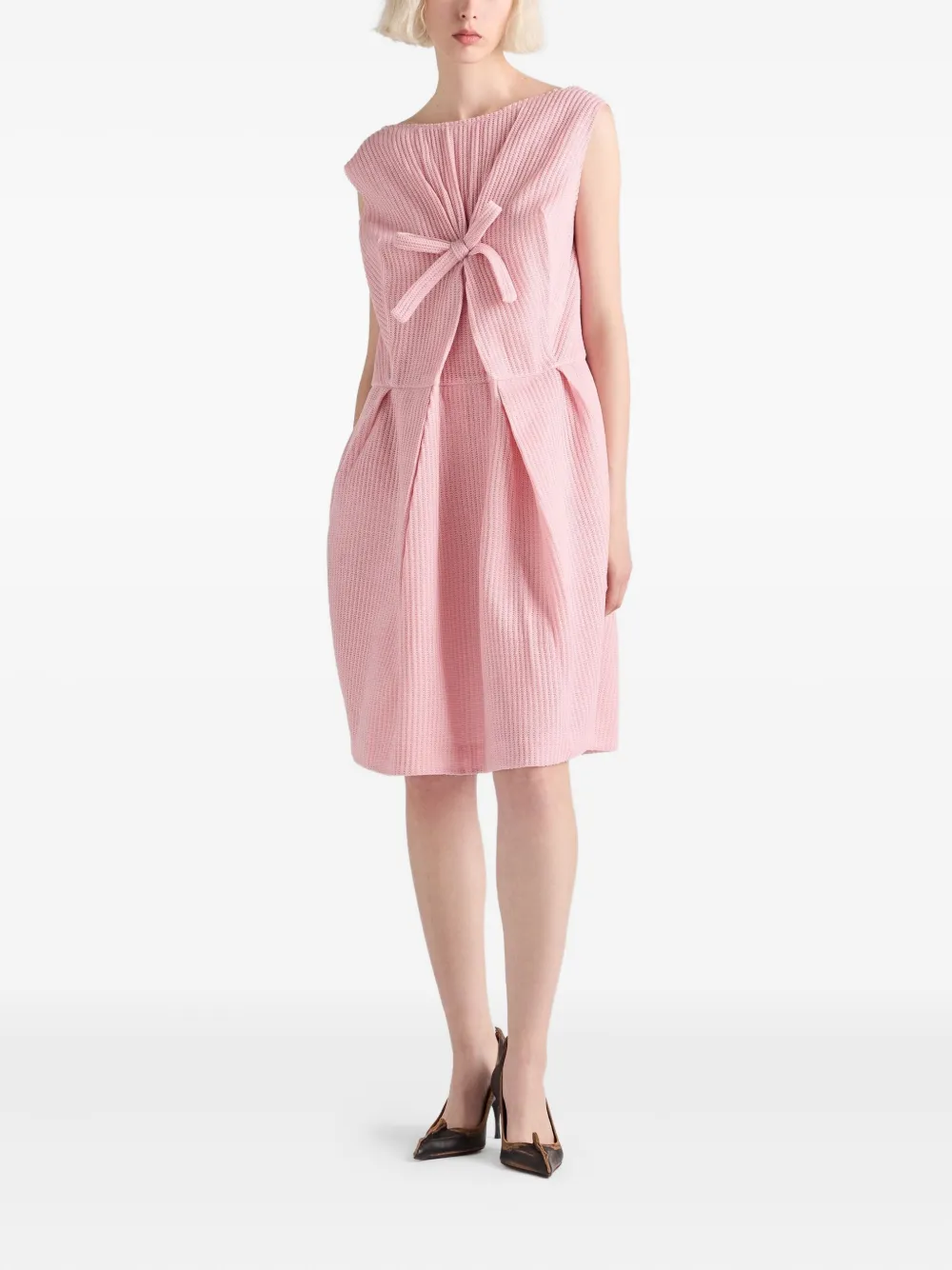 Prada Jurk met strikdetail - Roze