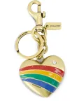 Coach rainbow heart keyring - Gold