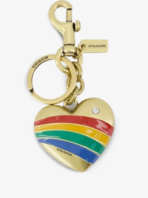 Coach Schlüsselanhänger mit Regenbogenherz