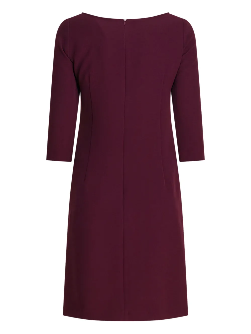 Semper Midi-jurk met boothals en cropped mouwen - Rood