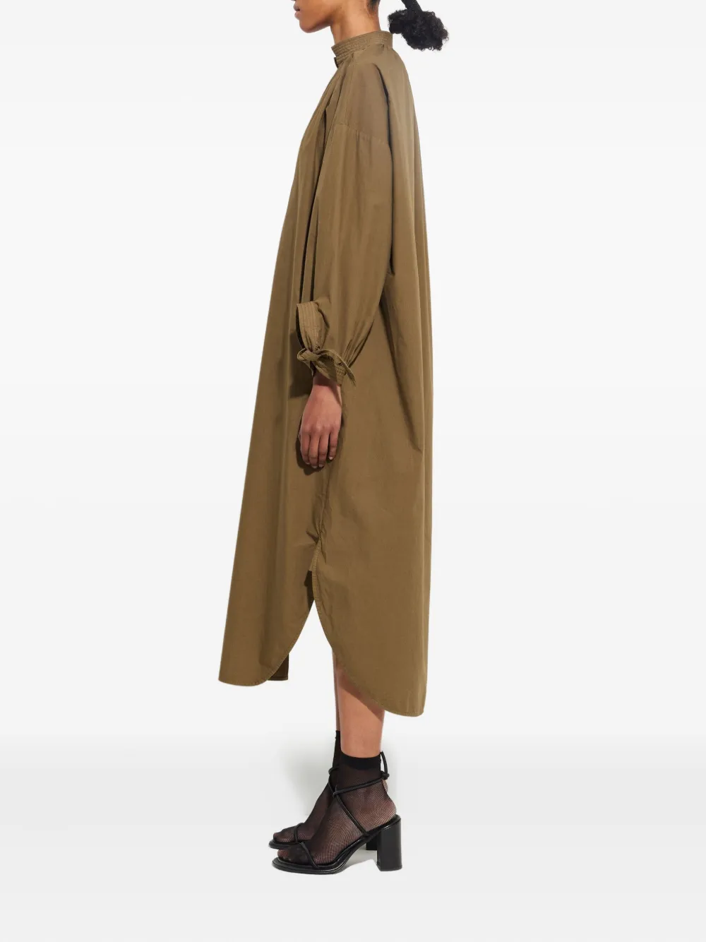 Christian Wijnants Dulcie midi-blousejurk met gestrikte cuffs Groen