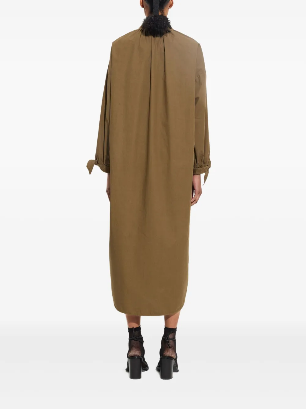 Christian Wijnants Dulcie midi-blousejurk met gestrikte cuffs Groen