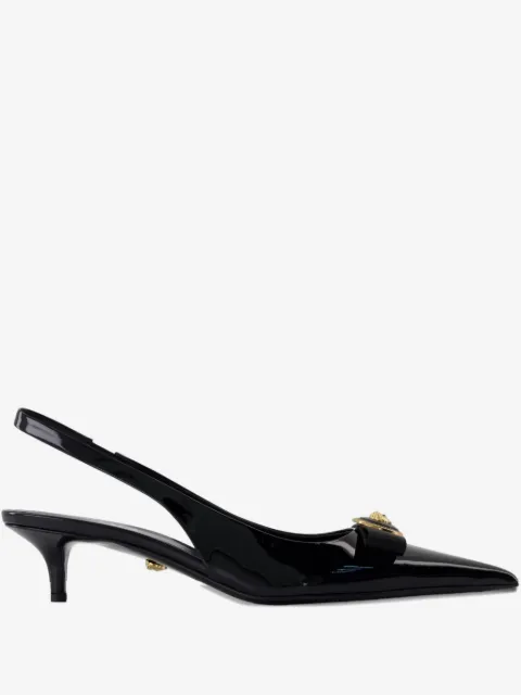 Versace Medusa bow slingback shoes