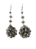 ISABEL MARANT Ga crystal-cluster drop earrings - Silver