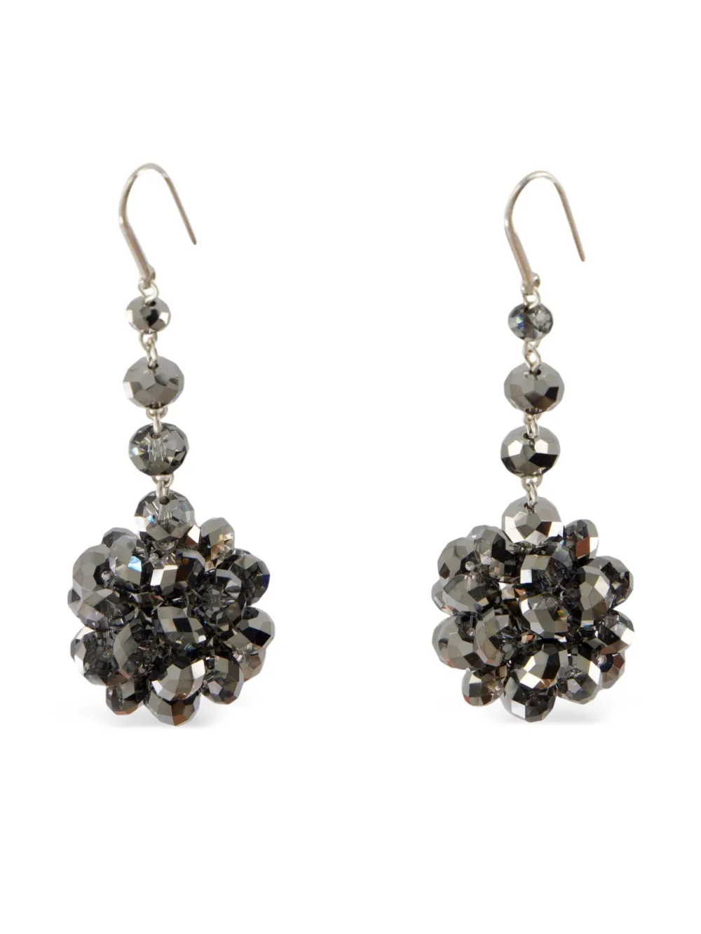 ISABEL MARANT Ga crystal-cluster drop earrings - Zilver