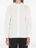 Saint Laurent lace-collar cotton-blend shirt - White
