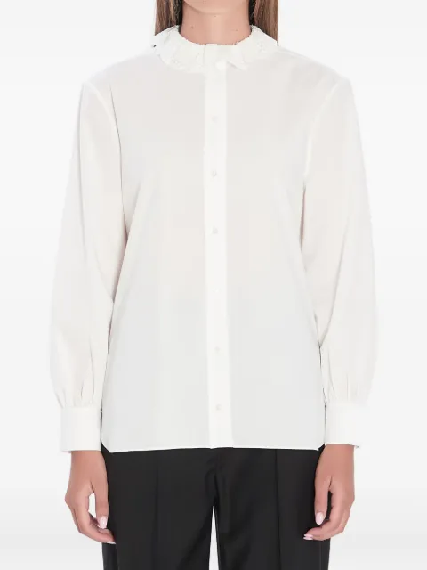Saint Laurent lace-collar cotton-blend shirt