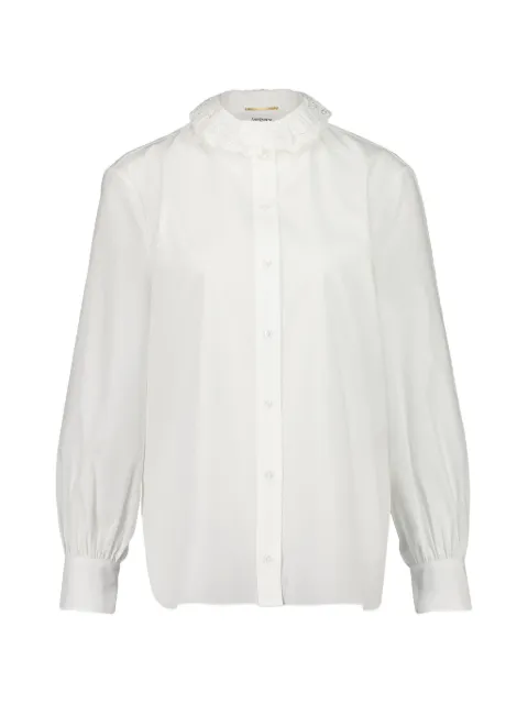 Saint Laurent chemise à col en dentelle