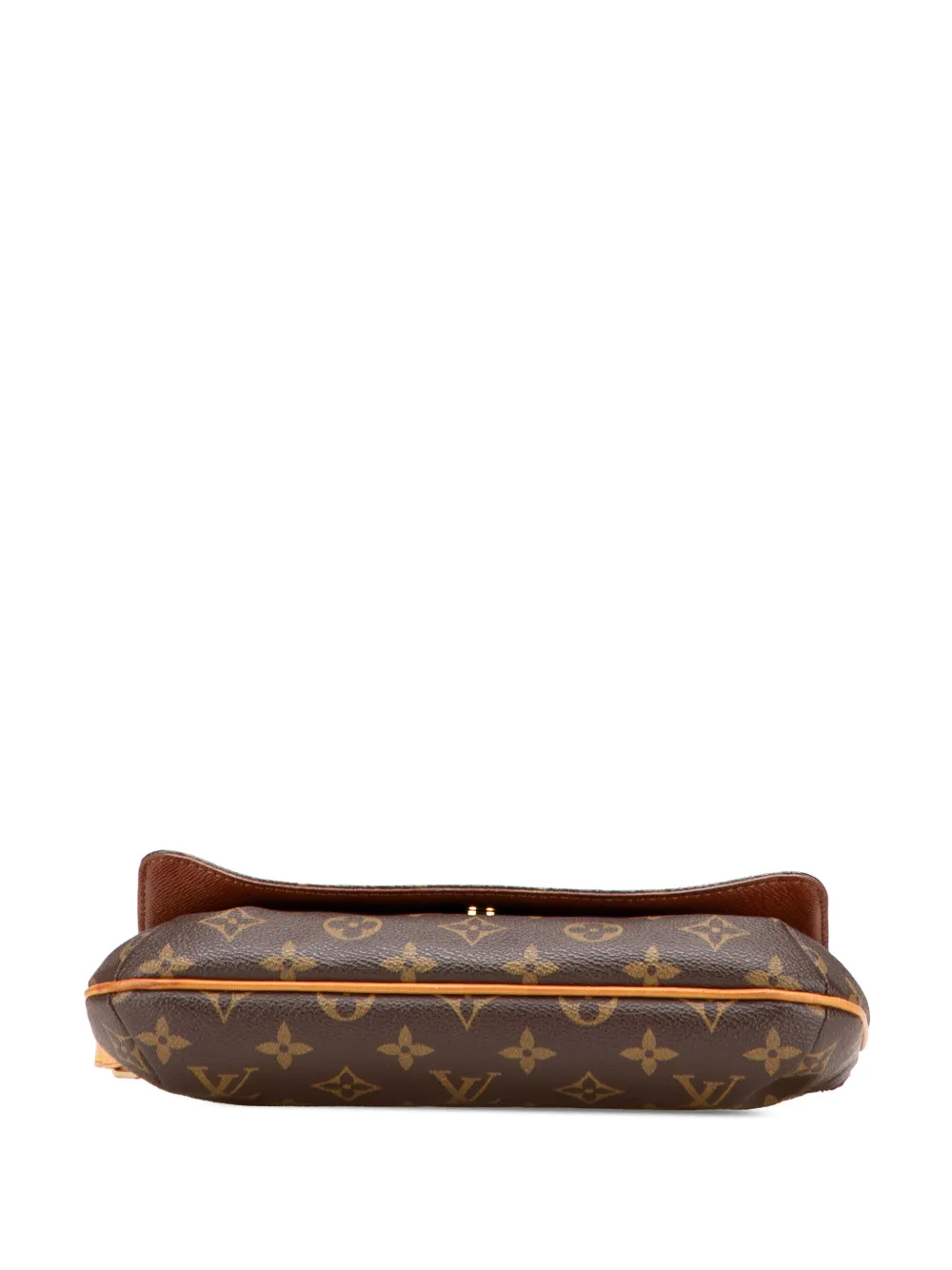Pre-owned Louis Vuitton 2001 Monogram Musette Tango Short Strap Shoulder Bag In Brown
