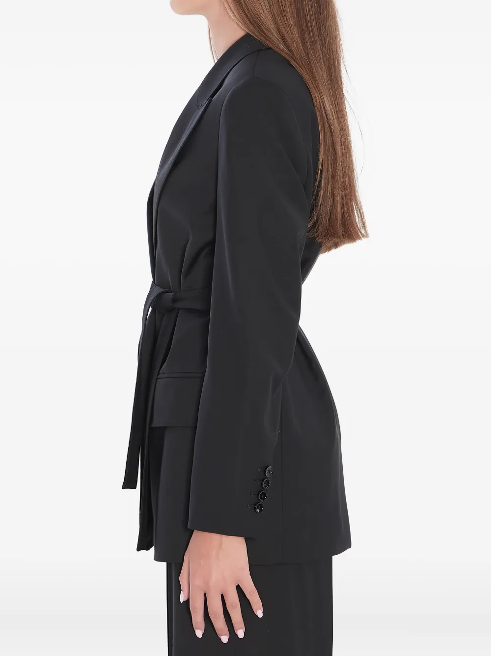 Max Mara Blazer met puntige revers Zwart