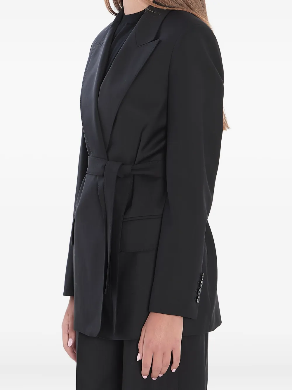 Max Mara Blazer met puntige revers Zwart