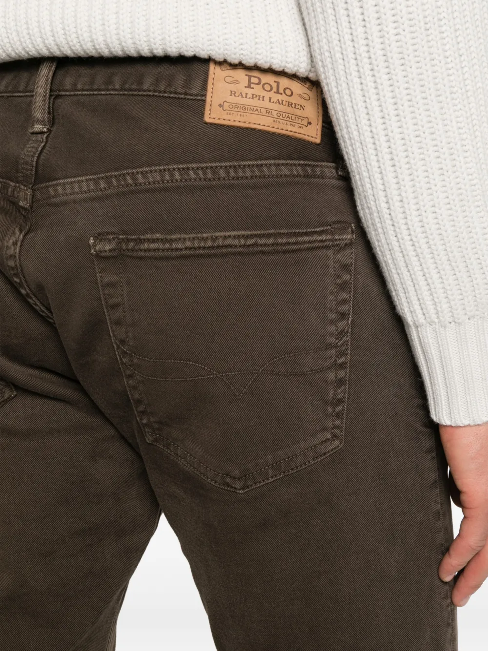 Polo Ralph Lauren logo-patch jeans Bruin
