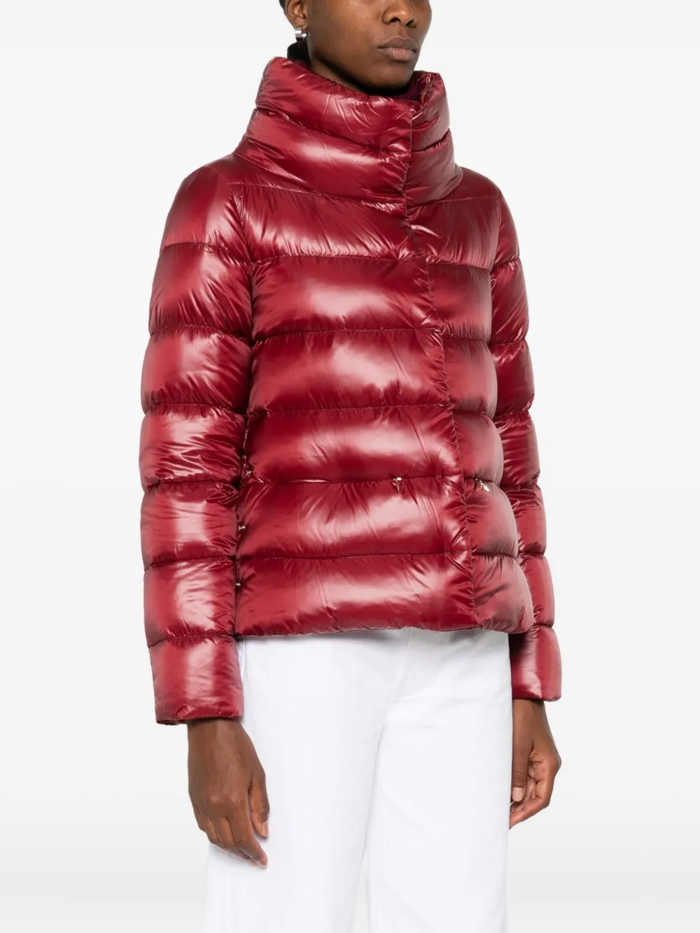 Herno quilted high-neck padded jacket Rood