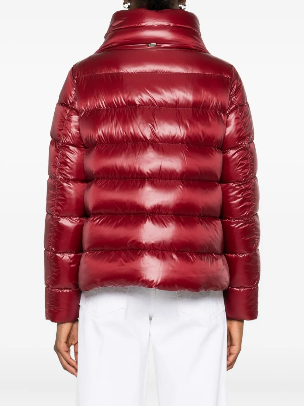 Herno quilted high-neck padded jacket Rood