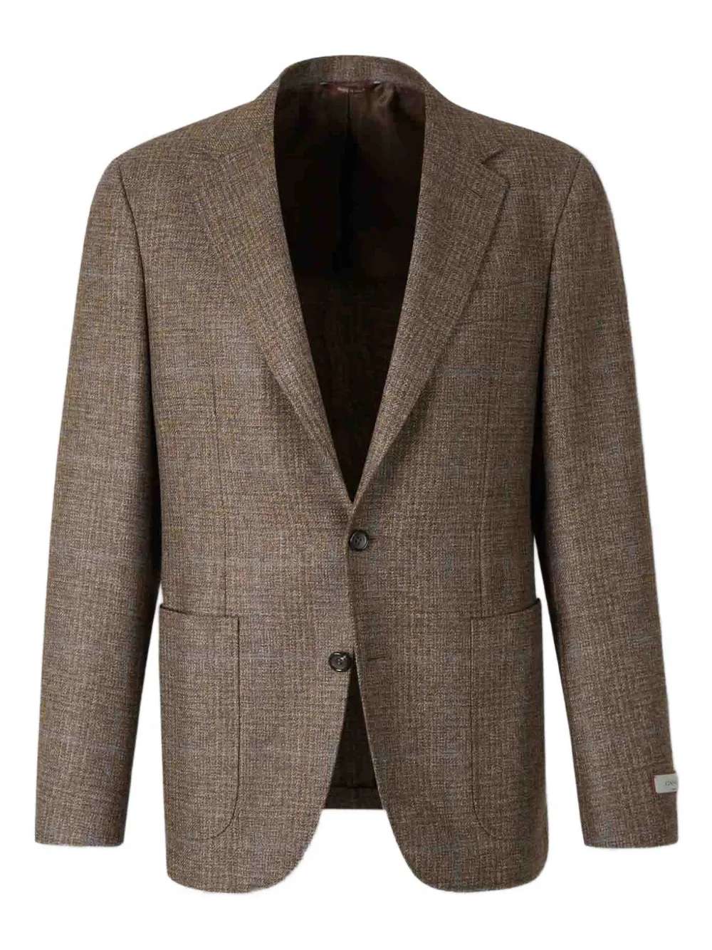 Canali checked single-breasted blazer Bruin