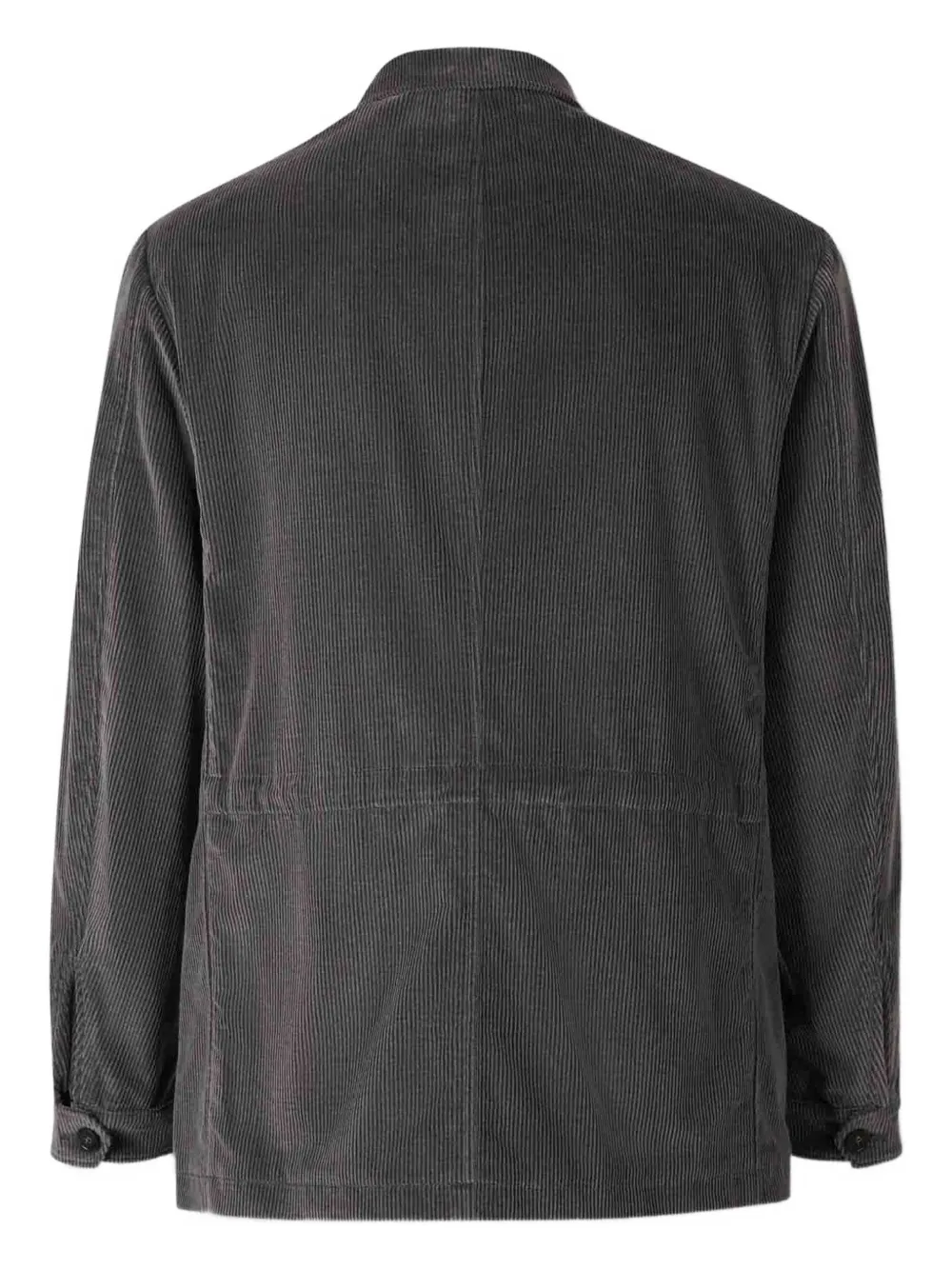 Canali Ribfluwelen shirtjack met opgestikte zak Bruin