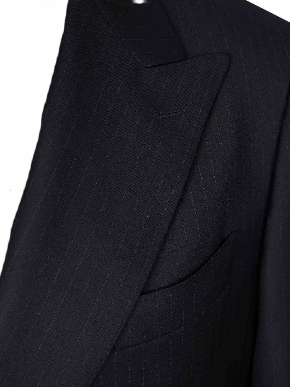Canali Pinstripe Double-breasted Suit In Blue