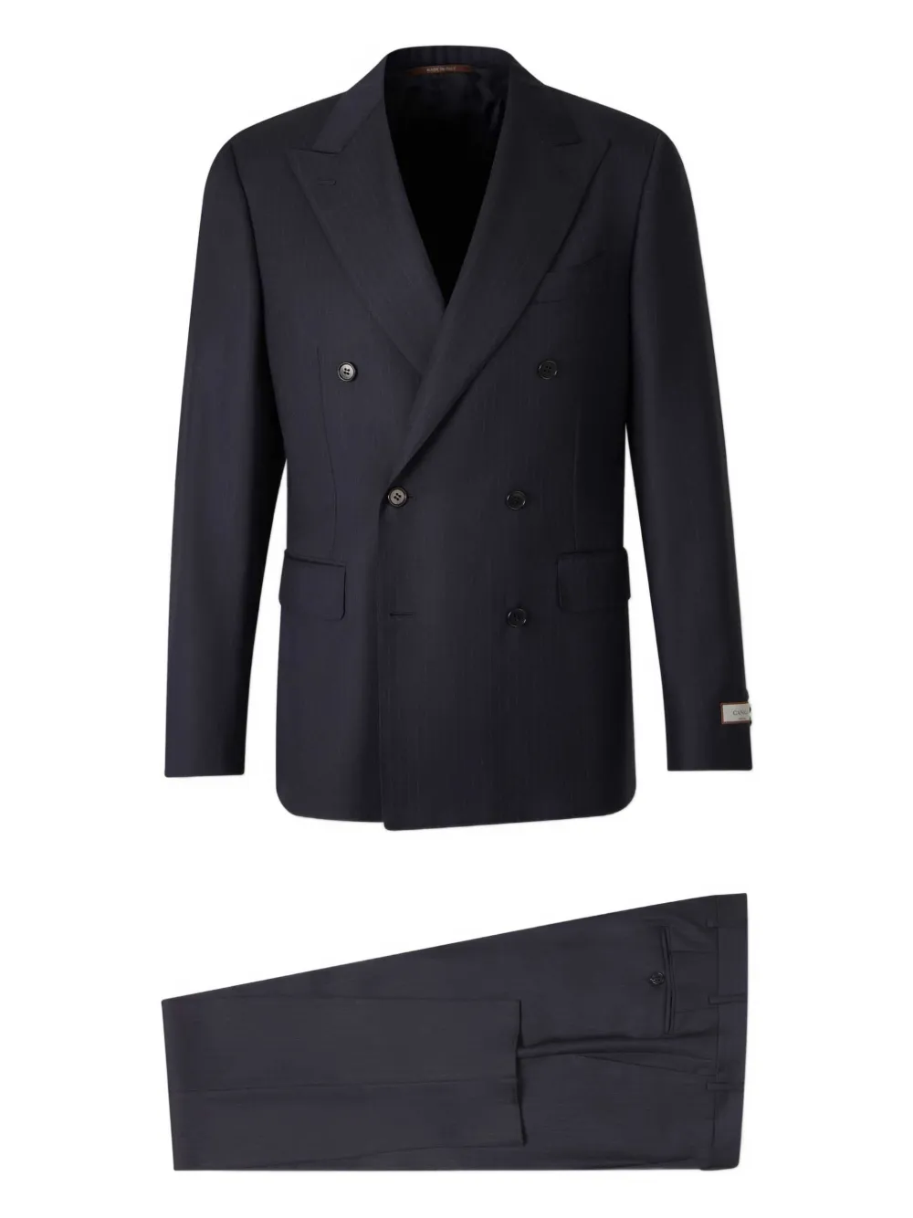 Canali pinstripe double-breasted suit Blauw