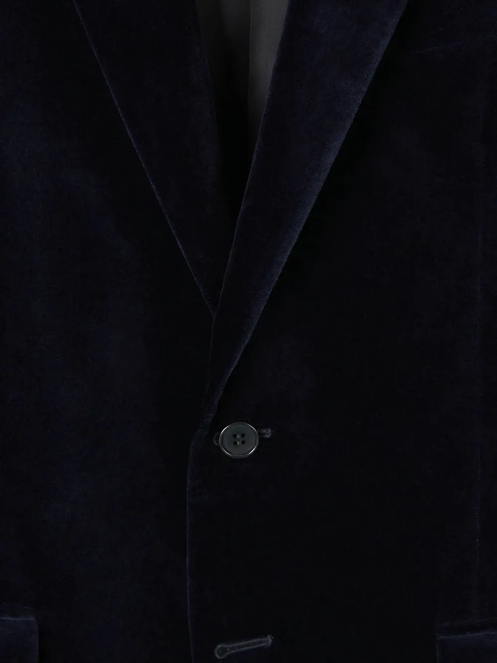 Canali Velvet Two-button Jacket In Blue
