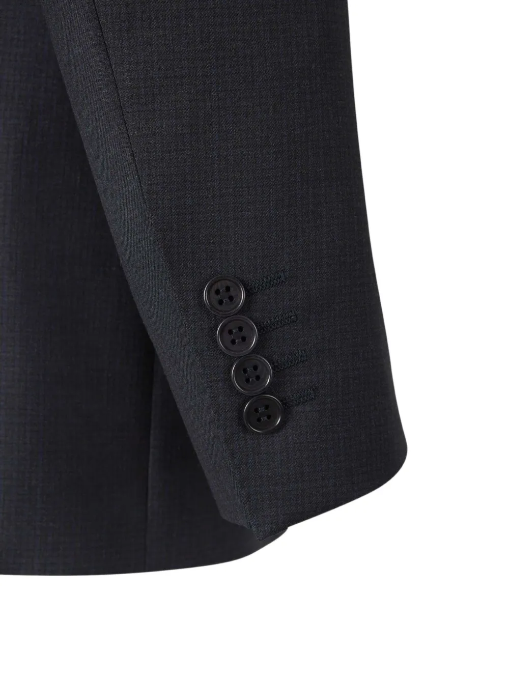 Canali Check-pattern Suit In Black