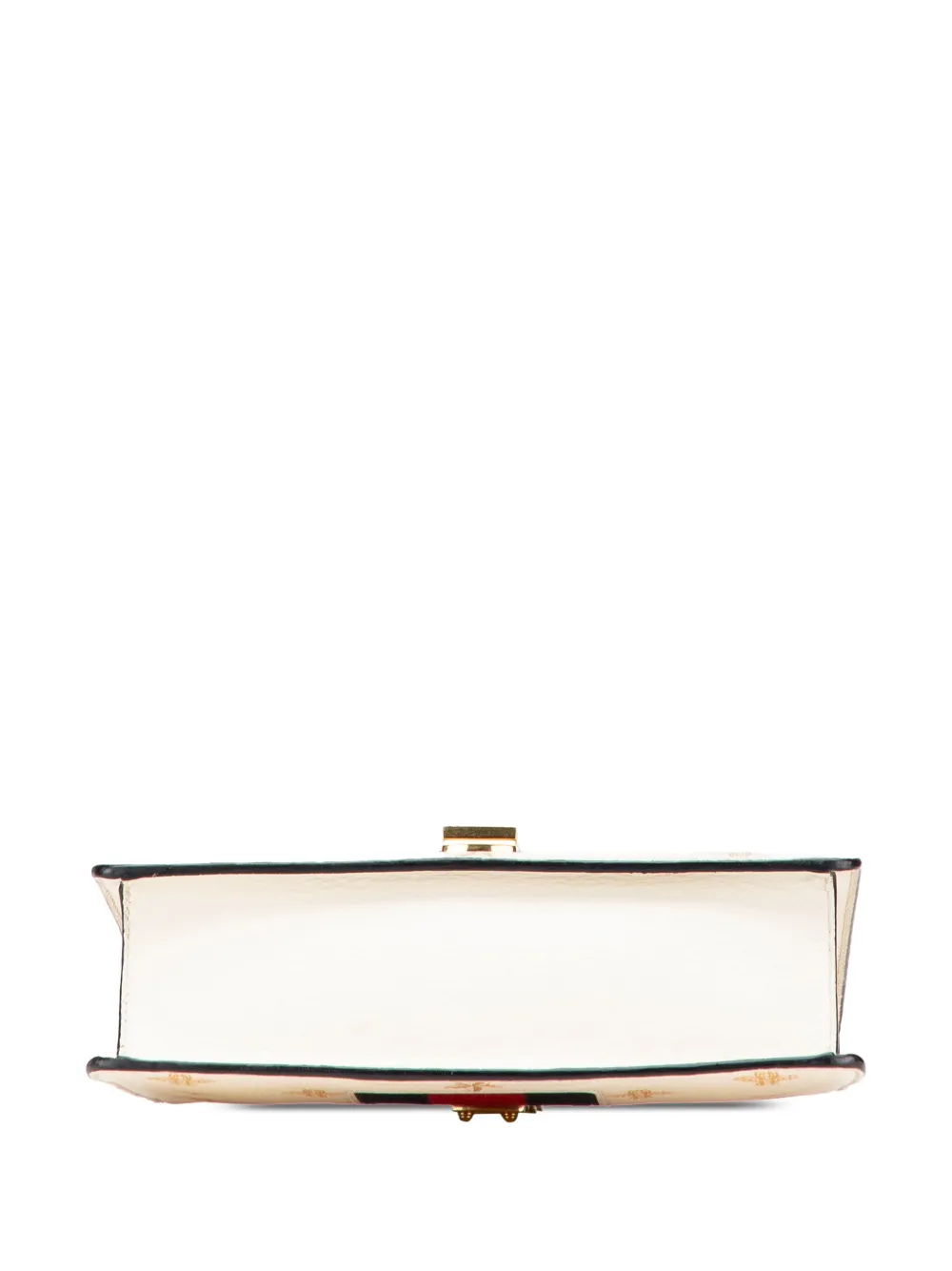 Pre-owned Gucci 2016-2025 Small Leather Bee Star Sylvie Satchel In White