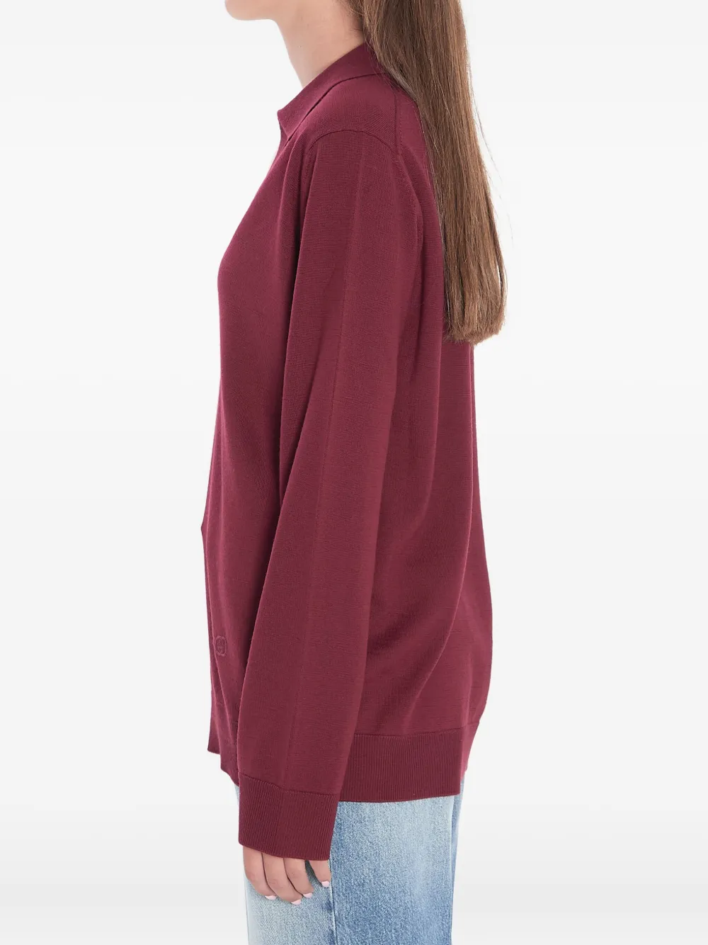 Gucci Polotop met V-hals - Rood