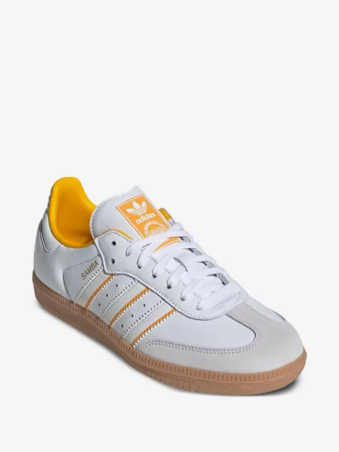 adidas Kids Samba OG "Cloud White/Crystal White/Crew Yellow" Sneakers