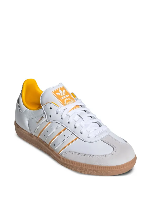 Adidas Kids Samba OG "Cloud White/Crystal White/Crew Yellow" Sneakers |  White | FARFETCH JO