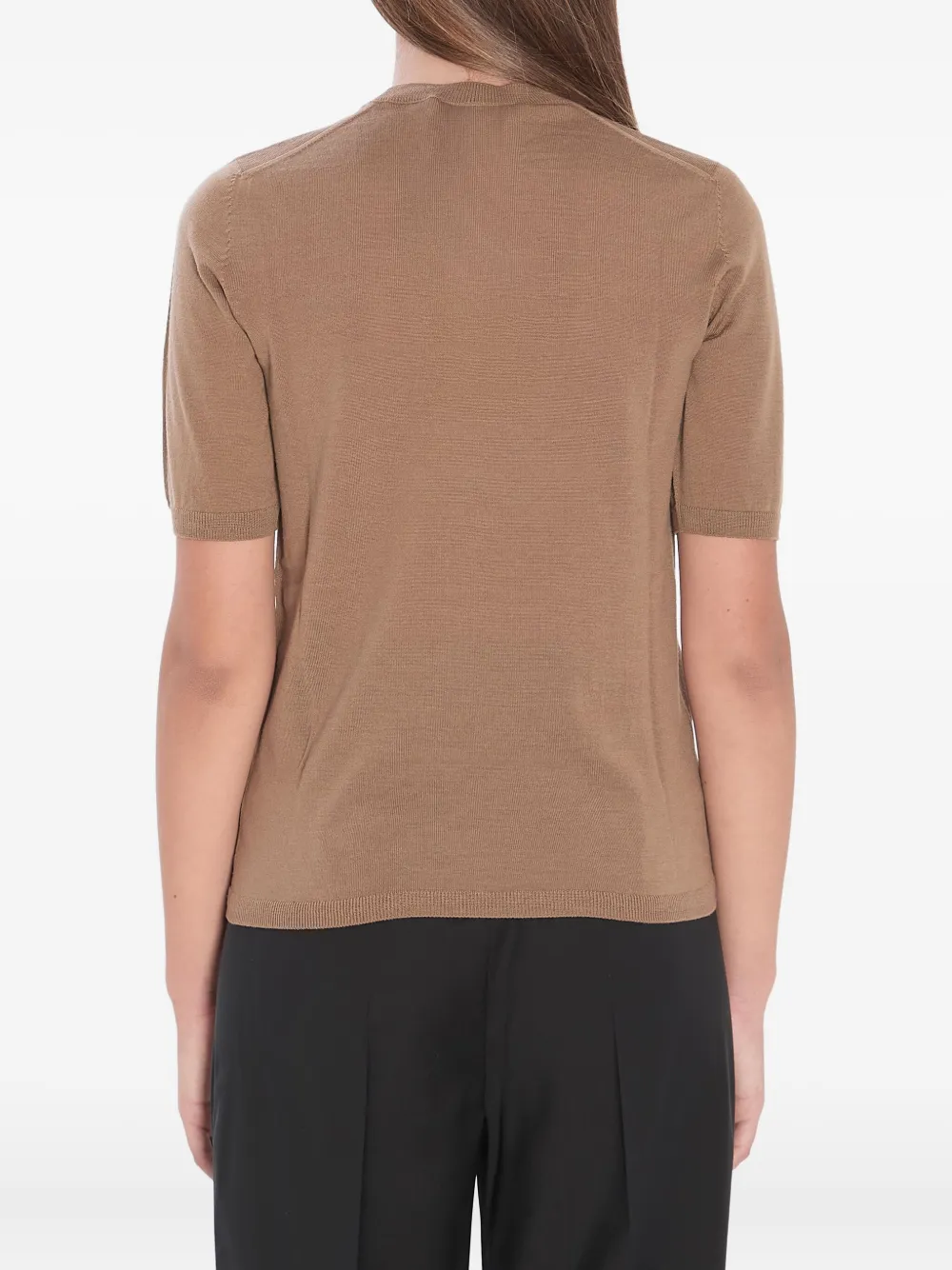 Max Mara Geribbeld T-shirt Bruin