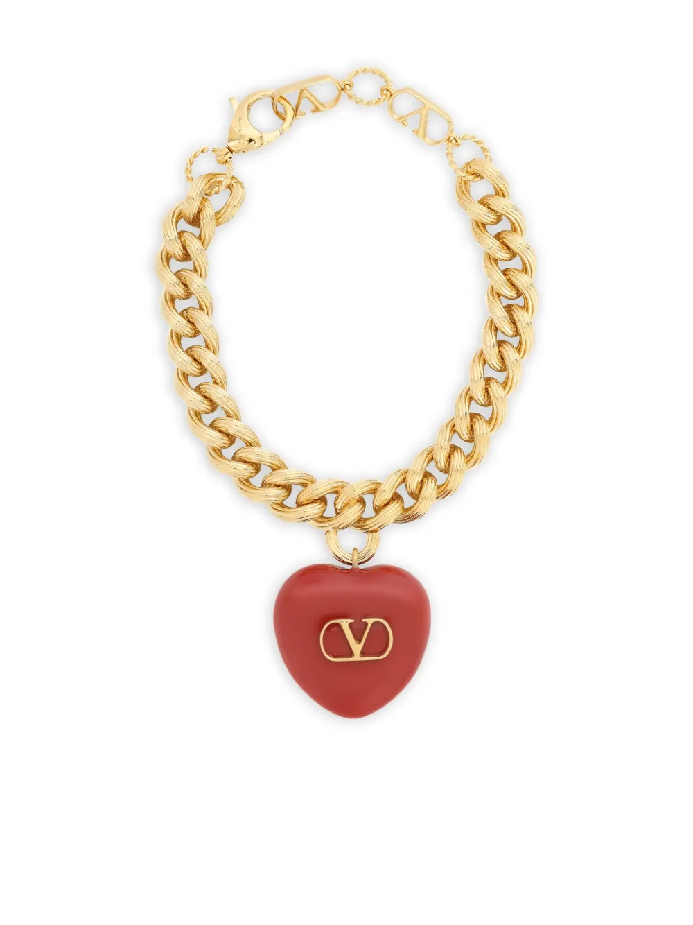 Valentino Garavani Coeur Royal curb-chain bracelets | Gold | Image 1