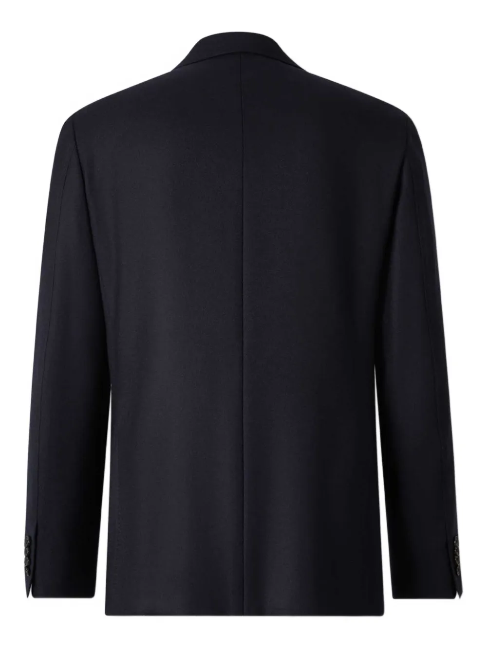 Canali Peak-lapels Wool-blend Blazer In Blue