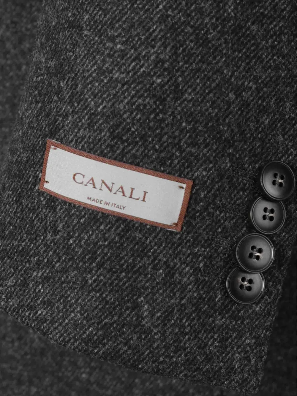 Canali Buttoned Double Breasted Coat In Gray