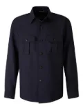 Canali chest-pockets shirt jacket - Blue