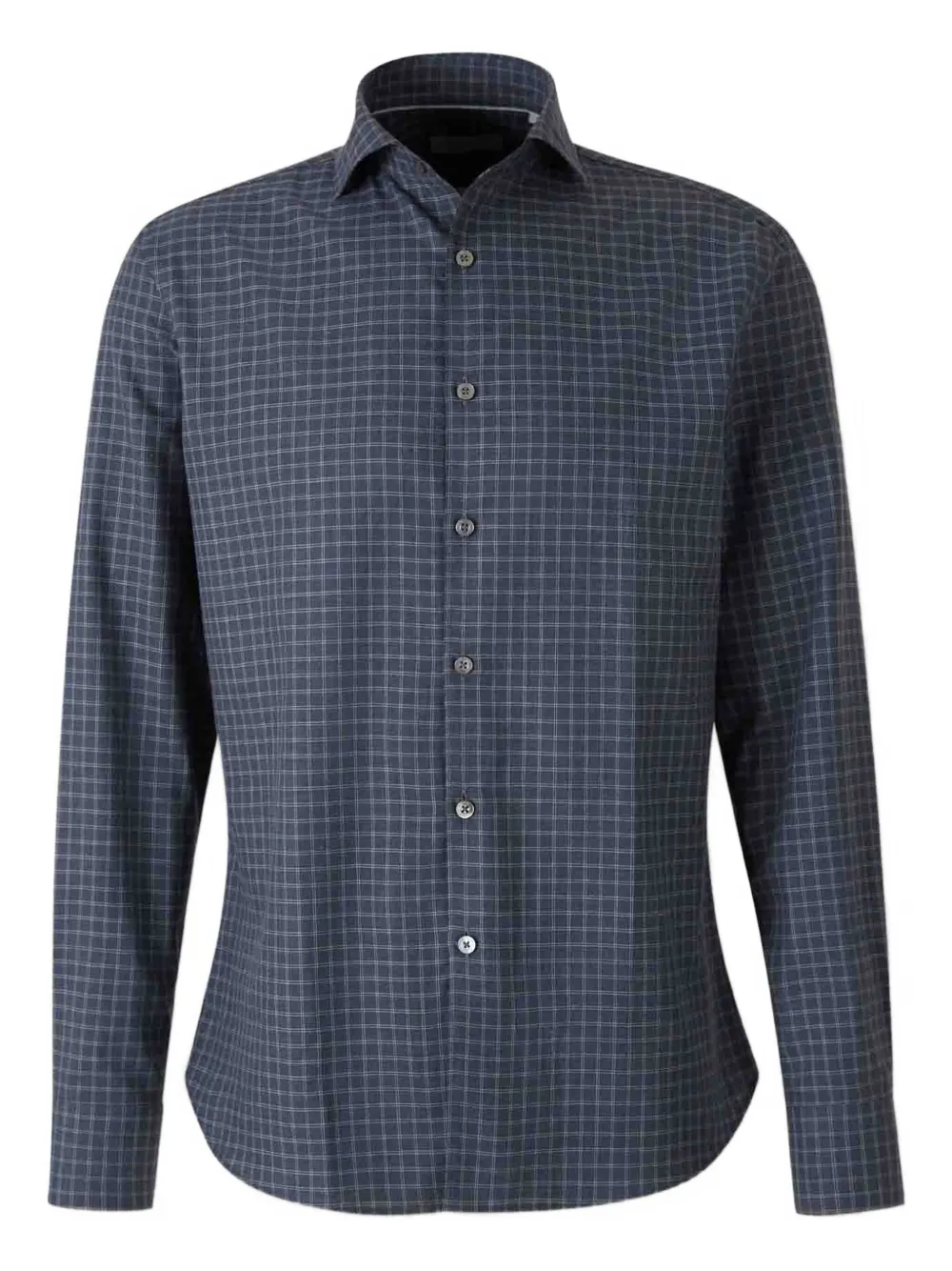 Canali grid-pattern shirt Grijs