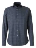 Canali grid-pattern shirt - Grey