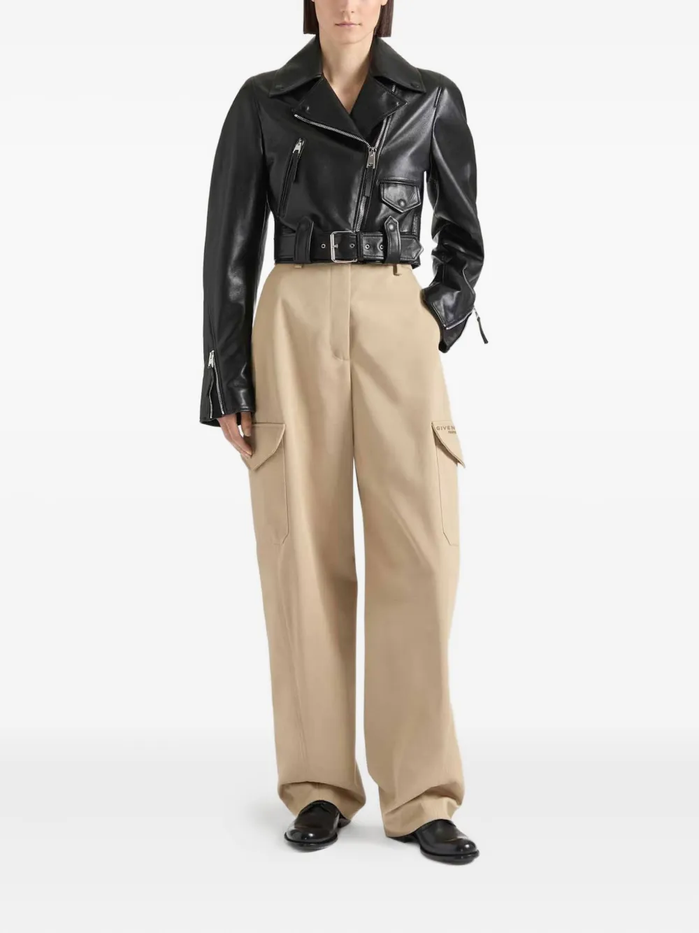 Givenchy Leren jack Zwart