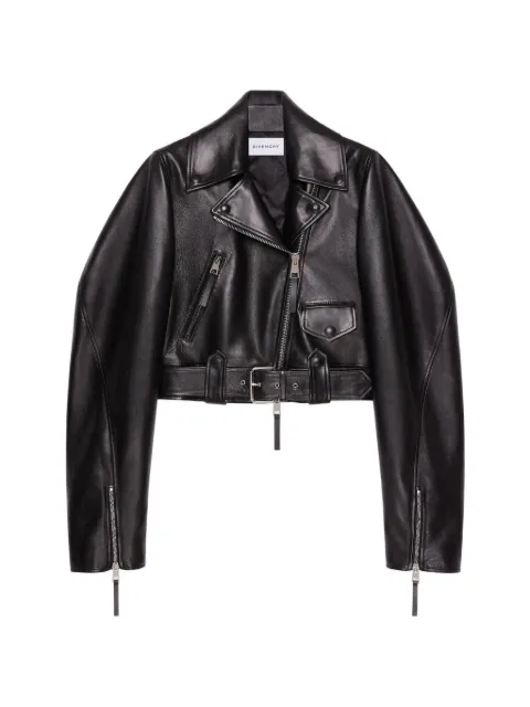 Givenchy cropped Cocoon biker jacket in leather