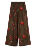 Uma Wang pomegranate-print trousers - Brown