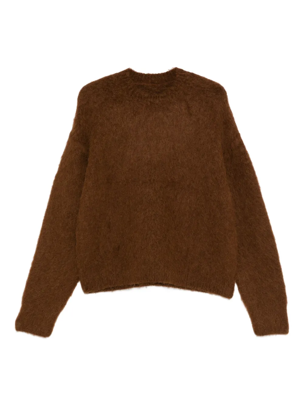 Uma Wang fluffy crew-neck sweater Bruin